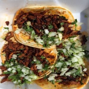 Tacos de carne enchilada